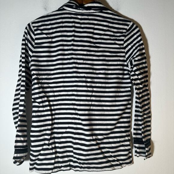 kate spade Black and White Striped Button Up Shirt - Picture 3 of 9
